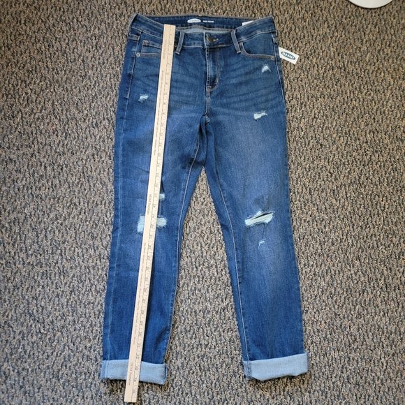NWT Old Navy Power Straight Distressed Denim Size 6 - Picture 7 of 16